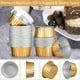 thumbnail image 2 of Tazas de Postre con Tapas, Paquete de 50 Soportes para Tazas para Hornear de Papel de Aluminio Dorado, Tazas de Pudín Transparentes para Hornear Cupcakes, 2 of 8