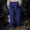 thumbnail image 5 of Muscularfit with Pockets Mens Casual Pants Vintage Joggers Baggy Pants Men's Pants Blue High Rise Taper Classic Fit Size XL, 5 of 5