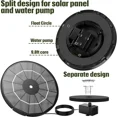 thumbnail image 3 of 3.5W/2.8W Outdoor Solar Fountain Circular Split Design Fountain Multiple DIY Nozzles Kit Solar Bird Bath Fountain Pump 3.5W, 3 of 6