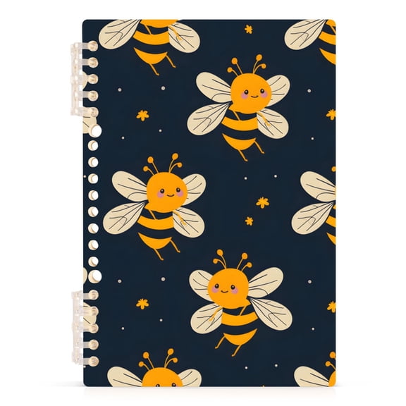 Honey Bee Spiral Journal Notebook College Ruled Notebook 8.3" x 5.7" A5 Lined Thick Paper Page