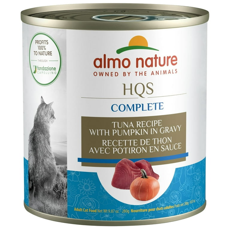 Almo Nature HQS Complete Cat Grain Free Tuna with Pumpkin In Gravy Canned Cat Food Almo Nature HQS Complete Cat Grain Free Tuna with Pumpkin In Gravy Canned Cat Food