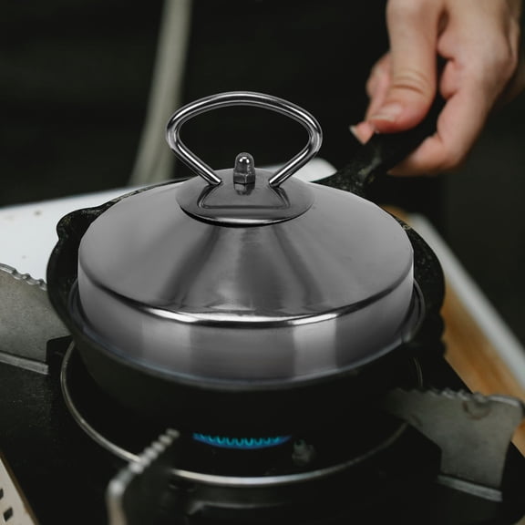 MEIBUTYUP Dome Steamer Lid with Non- Handle, Kitchen Cover for Home Cooking and Restaurant Use