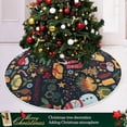 thumbnail image 6 of FMSHPON Snowflake Santa Xmas Tree Xmas Christmas Tree Skirt Stand Mat for Holiday Party Decoration Indoor Outdoor 48 inches, 6 of 6