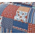 thumbnail image 6 of DaDa Bedding Bohemian Vibes Mediterranean Blue Floral Patchwork Quilted Bedspread Set  (JHW878), 6 of 9