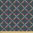 thumbnail image 2 of Tribal Fabric by the Yard, Ethnic Style Folk Forms Geometric Triangles Abstract Culture Design, Decorative Upholstery Fabric for Sofas and Home Accents, Coral Eggplant and Seafoam by Ambesonne, 2 of 5