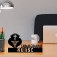 thumbnail image 3 of Handmadetneonsign Custom Nurse Desk Name Plate, Nurse Metal Nameplate For Desk, Desk Nameplate, 3 of 4