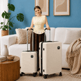 thumbnail image 2 of ACEGOSES 2-Piece Luggage Set (20" Carry-on / 28" Checked Luggage) Lightweight Hardside Suitcase with 360° Spinner Wheels, TSA Lock, Scratch-Resistant, Vanilla Bean, 2 of 13