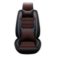 thumbnail image 5 of Tuqiang Car Seat Covers Waterproof for Infiniti for QX70 2003-2017 Premium Car Seat Covers Full Set - 5-Seat Leather with Pollow and Headrest Black and Coffee, 5 of 6