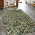 thumbnail image 3 of Abstract Geometric Area Rugs Collection 2.7'x5', Traditional Tribe Abstract Pattern Yellow Non Slip Indoor Rectangle Throw Runner Rug Floor Mat Carpet for Living Room Dining Table Bedroom Nursery, 3 of 9