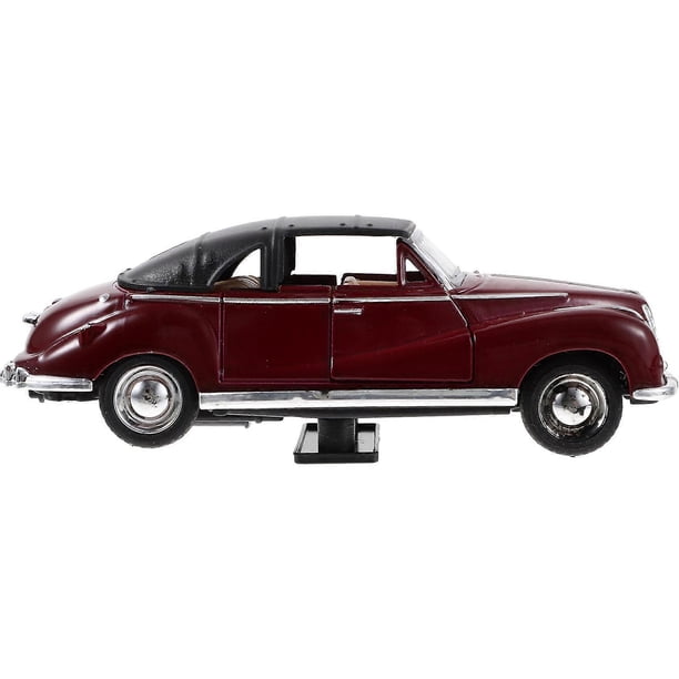 Vintage Car Figurine Decorative Desktop Model for Kids Model Adornment Brown Alloy Material Collectible 1Pcs
