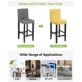 thumbnail image 3 of Pure Yellow Bar Stool Covers Set of 2, Simple Solid Color Stretch Washable Bar Chair Covers with Backs, Removable Pub Counter Height Chair Cover for Kitchen Dining Room Cafe, 3 of 7