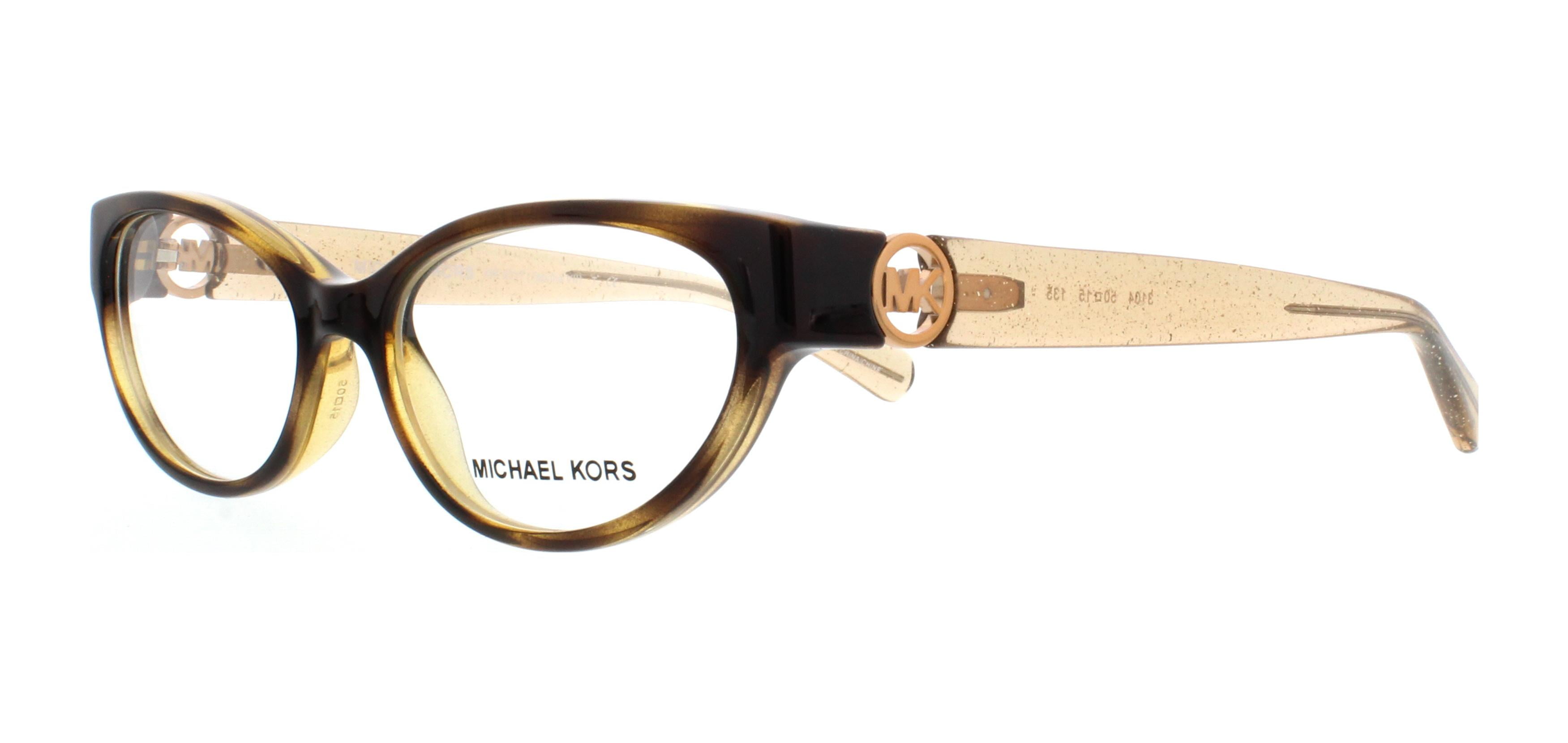 MICHAEL KORS Eyeglasses MK 8017 3104 Dark Tortoise/Taupe Glitter 50MM