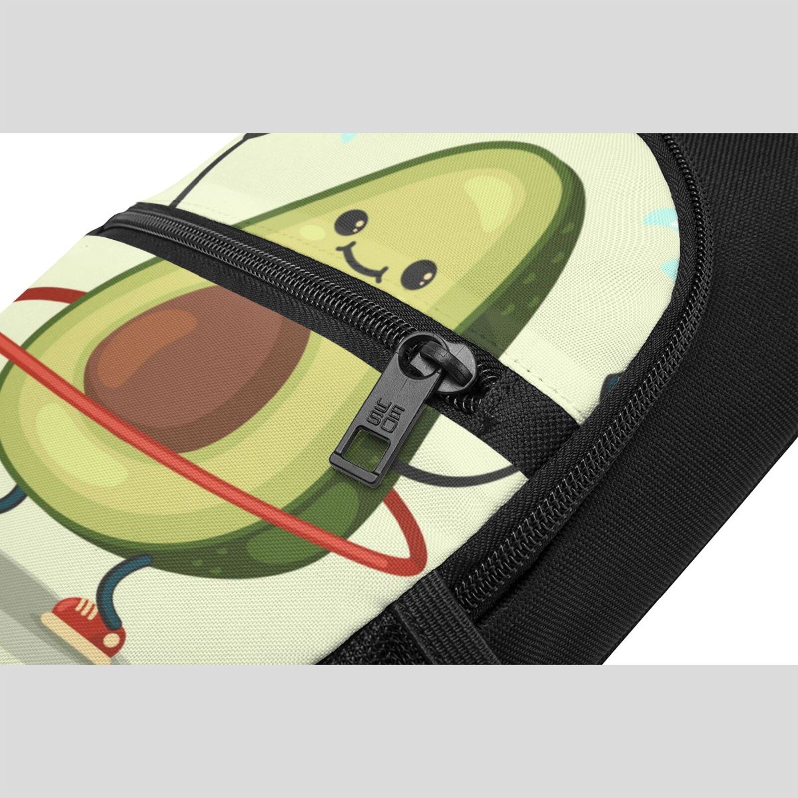 Xecao's Avocado1 Print Sling Bag: A Versatile Chest, Shoulder, and Crossbody Backpack for Casual Days Out, Perfect for Both Men and Women