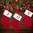 thumbnail image 2 of Calcetines navideños con letras del alfabeto de copos de nieve rojos, decoraciones navideñas para el hogar 2023, regalos de Navidad y Año Nuevo 2024, 2 of 6