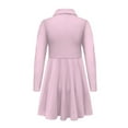 thumbnail image 5 of DISNIMO Corgi Dress for Girls Daisy Dresses for Kids Long Sleeve Collared Dress Kids Casual Midi Dress Girls Size 11/12 Fall Dress with Collar for Girls Button Up Dress Skater Dress Kids Clothing, 5 of 7