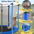 thumbnail image 3 of 65" Kids Trampoline, SEGMART Toddler Trampoline with Enclosure Safety Net, Outdoor Indoor Backyard Recreational Trampoline for Kids, Toddlers, Baby, Small Trampolines for kids, Birthday Gift, 3 of 10