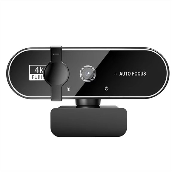 Webcam Video Camera Autofocus Streaming Web Cam with Microphone Full HD Webcams for PC Computer Laptop 4K,1 x Webcam,Black
