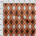 thumbnail image 2 of oneOone Polyester Lycra Orange Fabric Argyle Check Craft Projects Decor Fabric Printed By The Yard 56 Inches Wide, 2 of 4