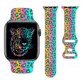 thumbnail image 1 of Correas De Reloj Con Estampado De Leopardo De Guepardo Arcoíris Compatibles Con Apple Watch De 38 Mm, 40 Mm, 41 Mm, 42 Mm, 44 Mm, 45 Mm, 49 Mm, Correa De Repuesto De Silicona Para Iwatch Series 9, 8,, 1 of 5