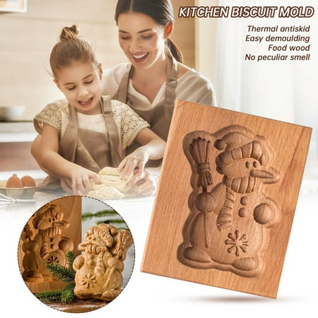 

Christmas decorations DIY Baking Moulds Wooden Cookie Embossing Craft Decorative Tools For Thanksgiving Kitchen gifts