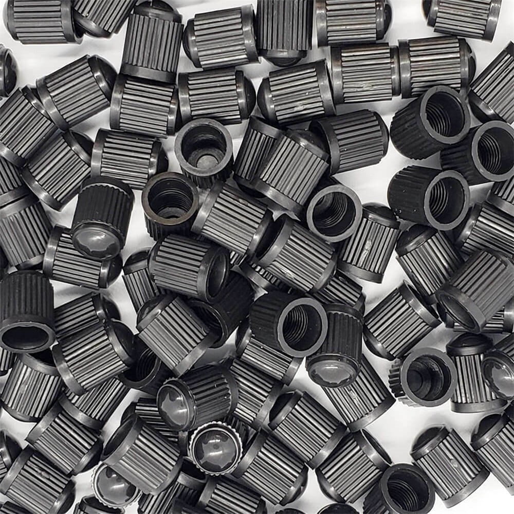 1000x Plastic Tire Valve Air Dust Cover Stem Caps BLACK-Wheel Car Truck SUV Bike