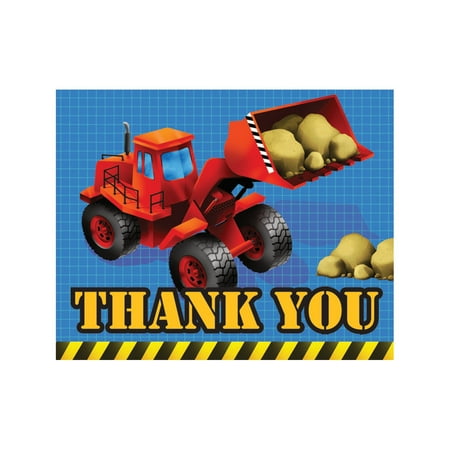 - Club Pack of 96 Under Construction Pay Loader Thank You Note Cards 5