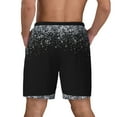 thumbnail image 4 of Uemuo Silver Glitter1 Pattern Mens Swim Trunks Quick Dry Board Shorts with Mesh Lining, Stretch Beach Shorts Quick Dry No-Chafing Board Shorts-Medium, 4 of 9