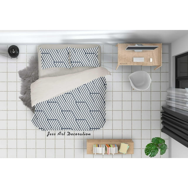 3D Abstract Geometric Pattern Quilt Cover Set Bedding Set Duvet Cover