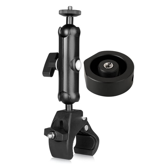 Clamp Mount Kit for Starlink Mini – 360° Rotatable Aluminum Alloy Bracket, Pipe Clamp Mount for Car, Boat, Balcony, Black