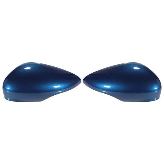 Unique Bargains 1 Pair Left and Right Side Car Side Door Wing Mirror Cover for Ford Fiesta MK7 2008-2017, Gloss Blue