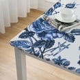 thumbnail image 5 of BANET Spring Tablecloth Square , Blue Watercolor Flower Table Cloth, Floral Tablecloths Polyester Fabric Farmhouse Decorative for Spring Home Kitchen Dining Party 46*46, 5 of 8