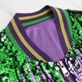 thumbnail image 7 of YOIAVAIOY Mardi Gras Sequin Jacket for Women Long Sleeve Zip Up Sparkly Jacket Party Night Clubwear Holiday Outfits Green S, 7 of 7