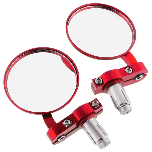 2x Espejos Retrovisores para Motocicleta, Material CNC , Extremo de Barra de 7/8 " - #4 rojo Sunnimix Espejos retrovisores de motocicleta