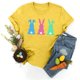 thumbnail image 4 of Blusa informal de manga corta con cuello redondo y estampado de Pascua para mujer Pompotops hfajkhk127898, 4 of 5