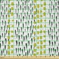 thumbnail image 2 of Ambesonne African Print Fabric by the Yard Microfiber, Animal Skin Inspired, 2 Yards, Yellow Green Dark Grey, 2 of 2