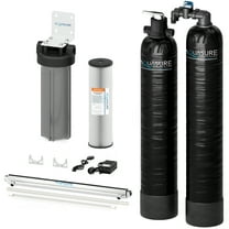 Aquasure 10 GPM Salt-Free Conditioning, Whole House Water Treatment System, Pleated Sediment Pre-Filter and UV Sterilizer