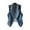 Dark Blue, variant on APEXFWDT Women’s Plus Size Cropped Denim Vest V-Neck Button-Up Vest with Pocket Blazer-Style Crop Jacket，XXL,Black