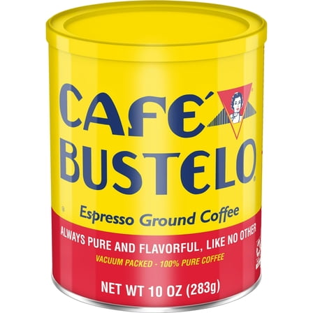 Cafe Bustelo, Espresso Style Dark Roast Ground Coffee, 10 oz Can (Pack of 2)
