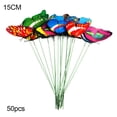 thumbnail image 2 of Koszal 50Pcs PVC Simulation Single Layer Butterfly Rods Garden Lawn Home Decoration, 2 of 7