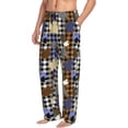 thumbnail image 6 of Daiia maple leaves Houndstooth Pattern Men's Sleep Pant with Pockets and Drawstring,Pajama Pants-Medium, 6 of 6