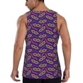 thumbnail image 3 of Xecao Carnival Masks and Beads Men's Tank Top Workout Quick Dry Sleeveless Gym Jogging Muscle Shirts Summer Swim Beach Tops, 3 of 9