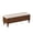 Walnut, variant on SESSLIFE Storage Bench, 50.8" Solid Wood Storage Ottoman Bench with Safety Hinge, Upholstered End of Bed Bench for Entryway Bedroom, Load 300 lb, Beige