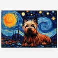thumbnail image 3 of Skye Terrier Dog Canvas Van Gogh Starry Night Wall Art Gifts Canvas Wall Art Frame Music Artist Customized Canvas Framed Photo Art Work For The Bedroom(Gifts For Dog Lover ), 3 of 6