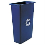 Rubbermaid 23 gal Blue Plastic Slim Jim® Recycle Container - 20"L x 11"W x 30"H