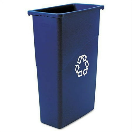 Rubbermaid 23 gal Blue Plastic Slim Jim® Recycle Container - 20"L x 11"W x 30"H