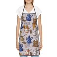 thumbnail image 3 of Pofeuu Antique Vintage Teapot Coffee Grinder Print Aprons with Pockets, Cute Aprons for Kitchen, Cooking, Server, Barber, Chef Apron, 3 of 7