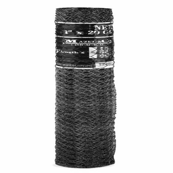 Mazeland 500150601B Netting - Vinyl 1 x 60 in. x 150 ft. 20 Gauge, Black