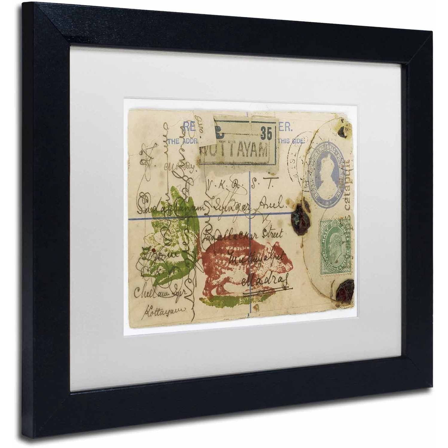 Trademark Fine Art 'Cabbagetail' Canvas Art by Nick Bantock, White Matte, Black Frame