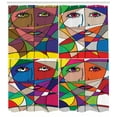 thumbnail image 3 of Ambesonne Abstract Shower Curtain, Woman Face in Glass, 69"Wx70"L, Multicolor, 3 of 3
