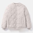 thumbnail image 3 of Fnooota Boys Puffer Jackets, Casual Lightweight Long Sleeve Warm Kids Winter Outerwear Beige Size 5-6T, 3 of 6